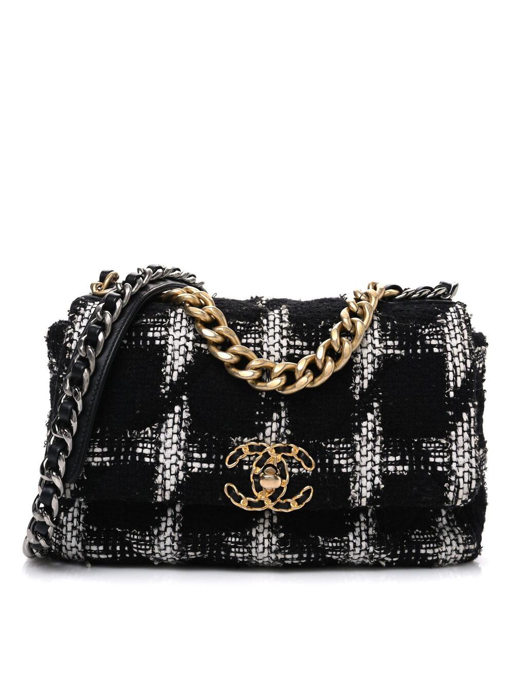 Tweed Quilted Medium Chanel 19 Flap #283845C48B